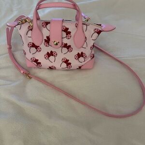 Stoney Clover Lane Disney Pink and Red Minnie Ears. Patterned Women's Bag